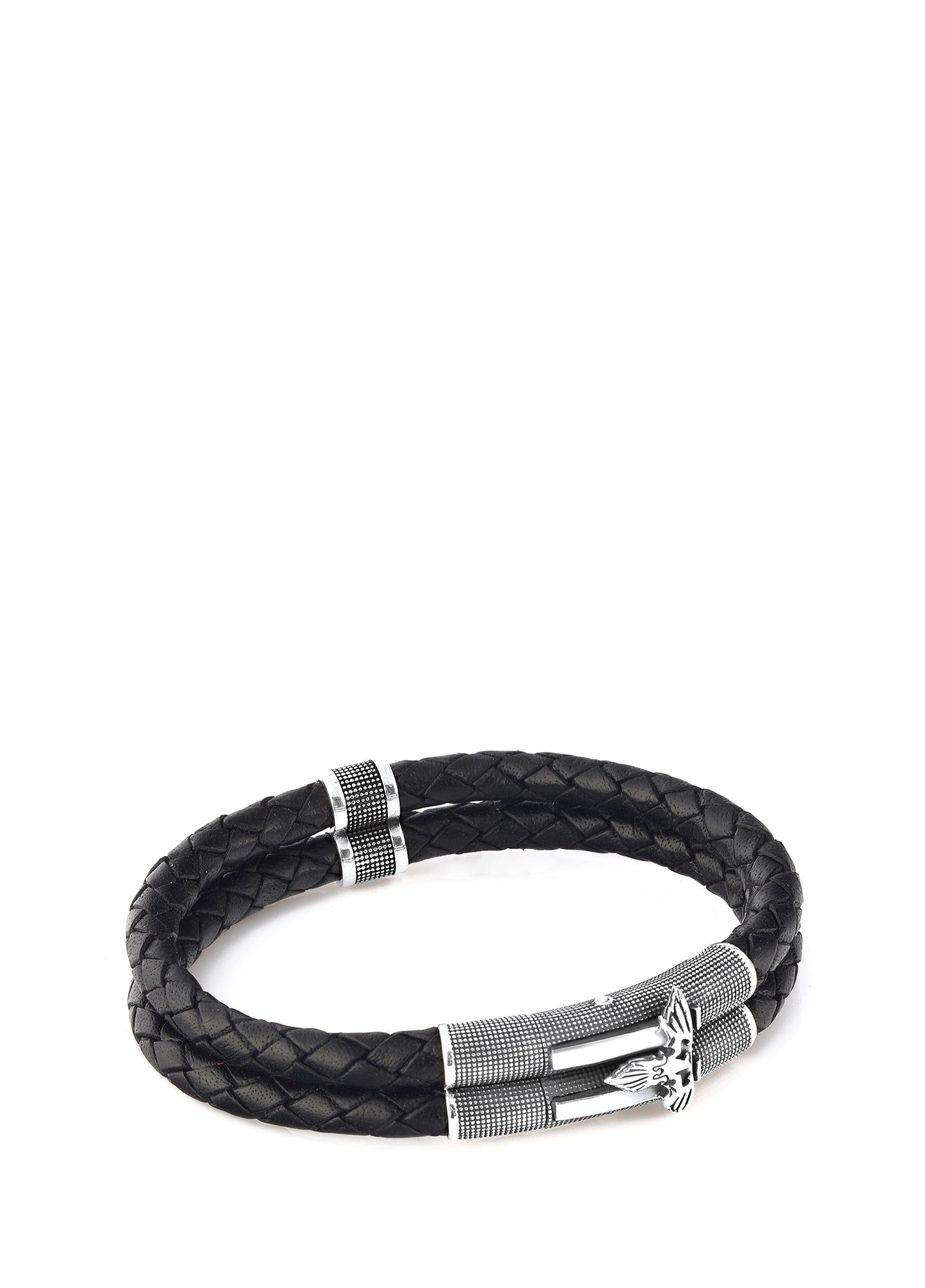 Men’s Double Lock OO Bubble Silver Bracelet