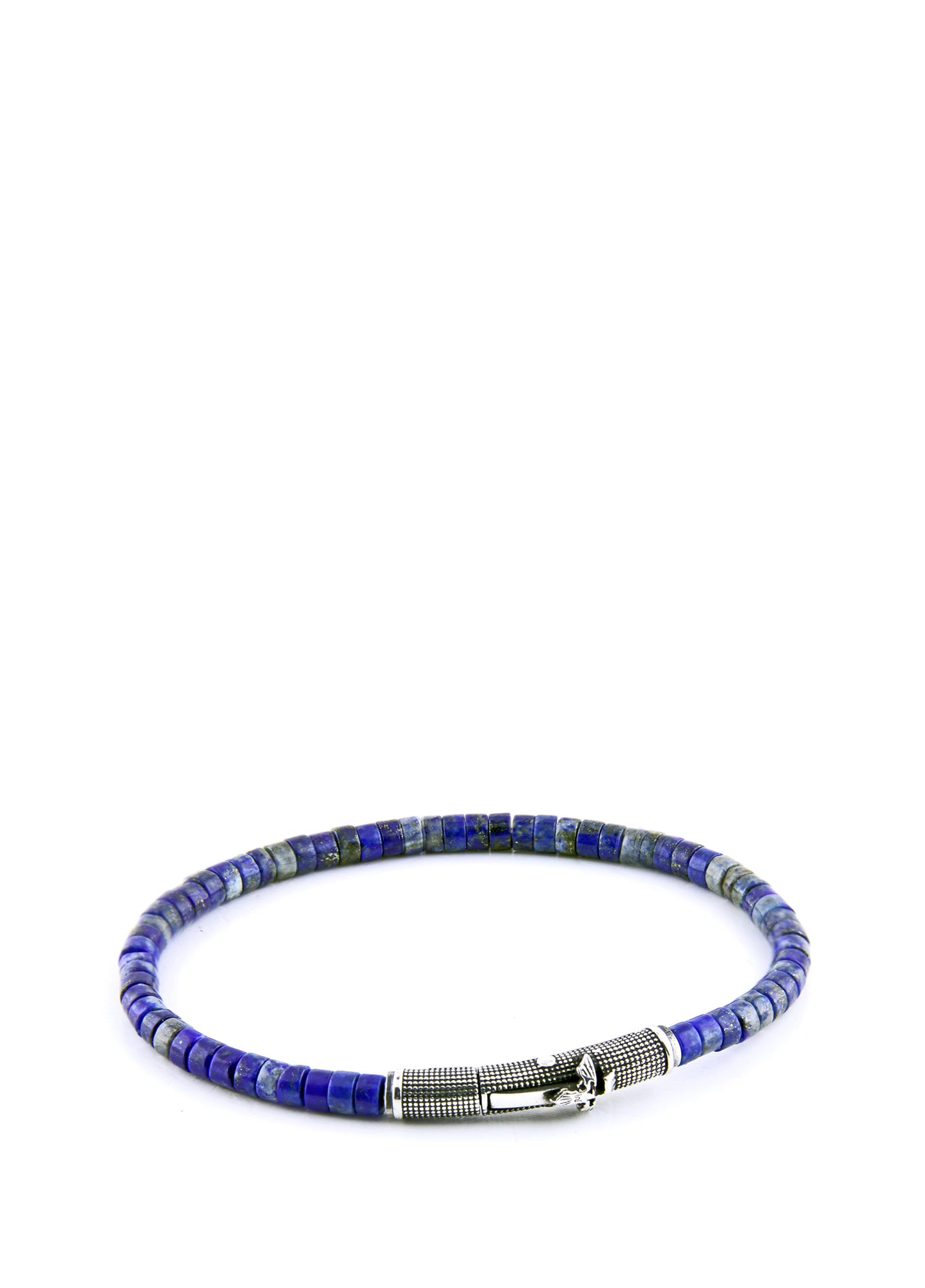 Men’s Single Lock Gem Stone Silver Bracelet 2