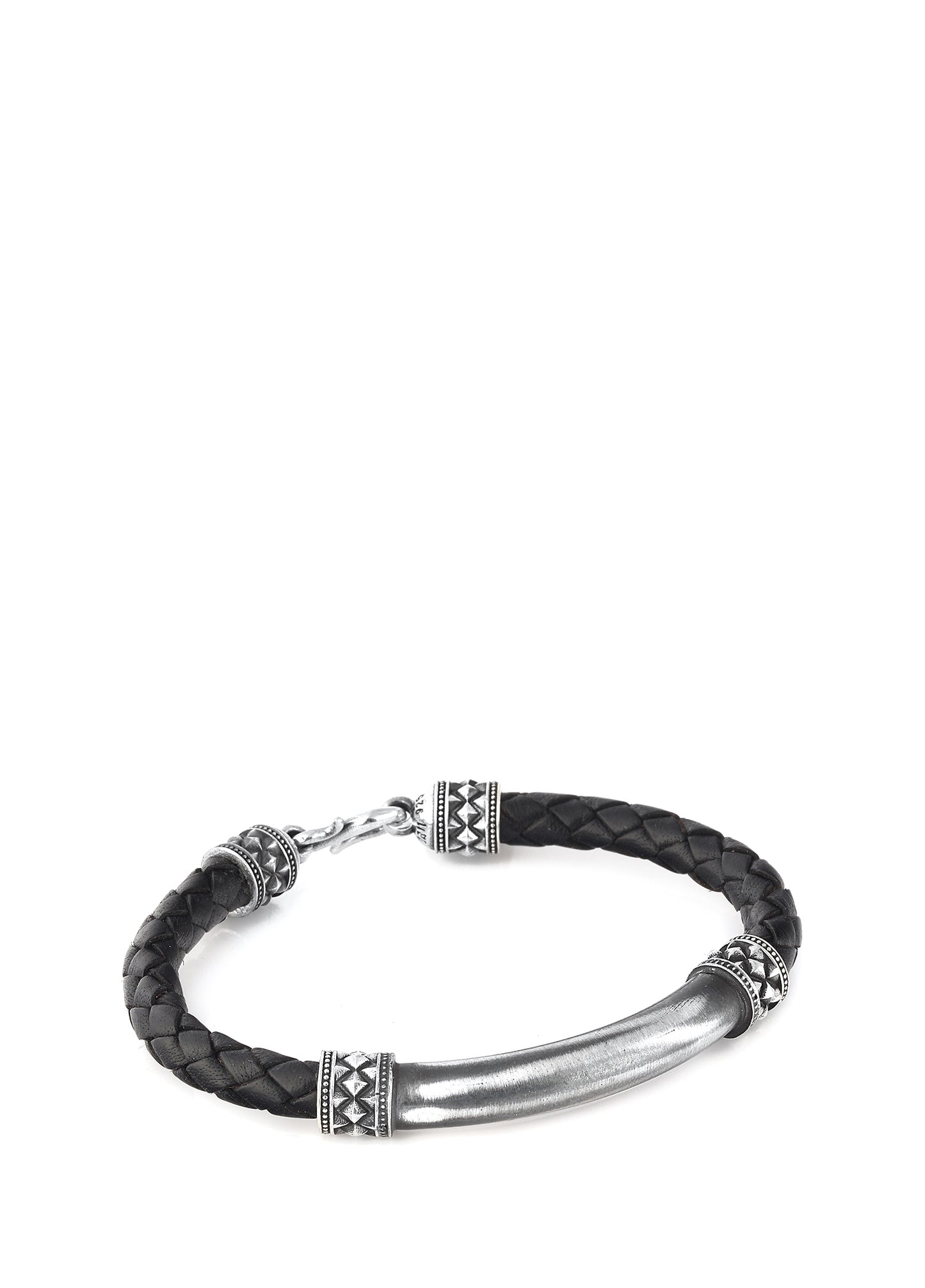 Men’s Ragnar Pipe Bridge Silver Bracelet 1