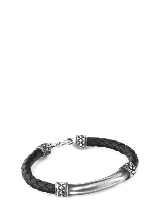 Men’s Ragnar Pipe Bridge Silver Bracelet 1