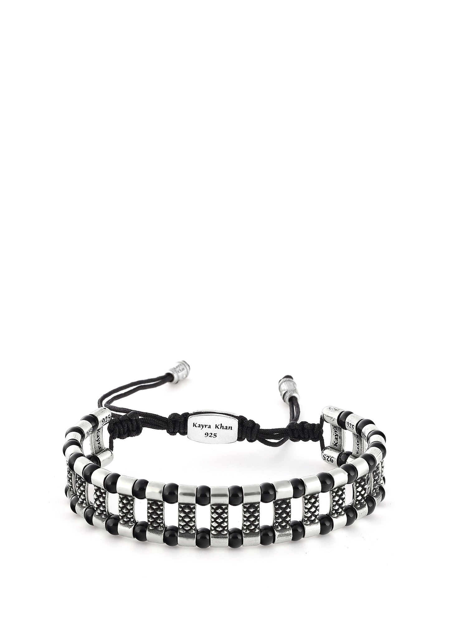 Men’s Frode Bridge With Stone Silver Bracelet