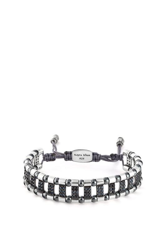 Men’s Frode Bridge Zircon With Stone Silver Bracelet