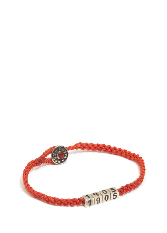 Men’s 1905 Braided Wax Silver Bracelet