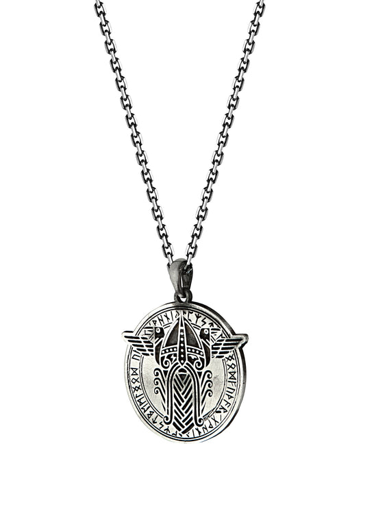 Men’s Viking Warrior Talisman Silver Necklace