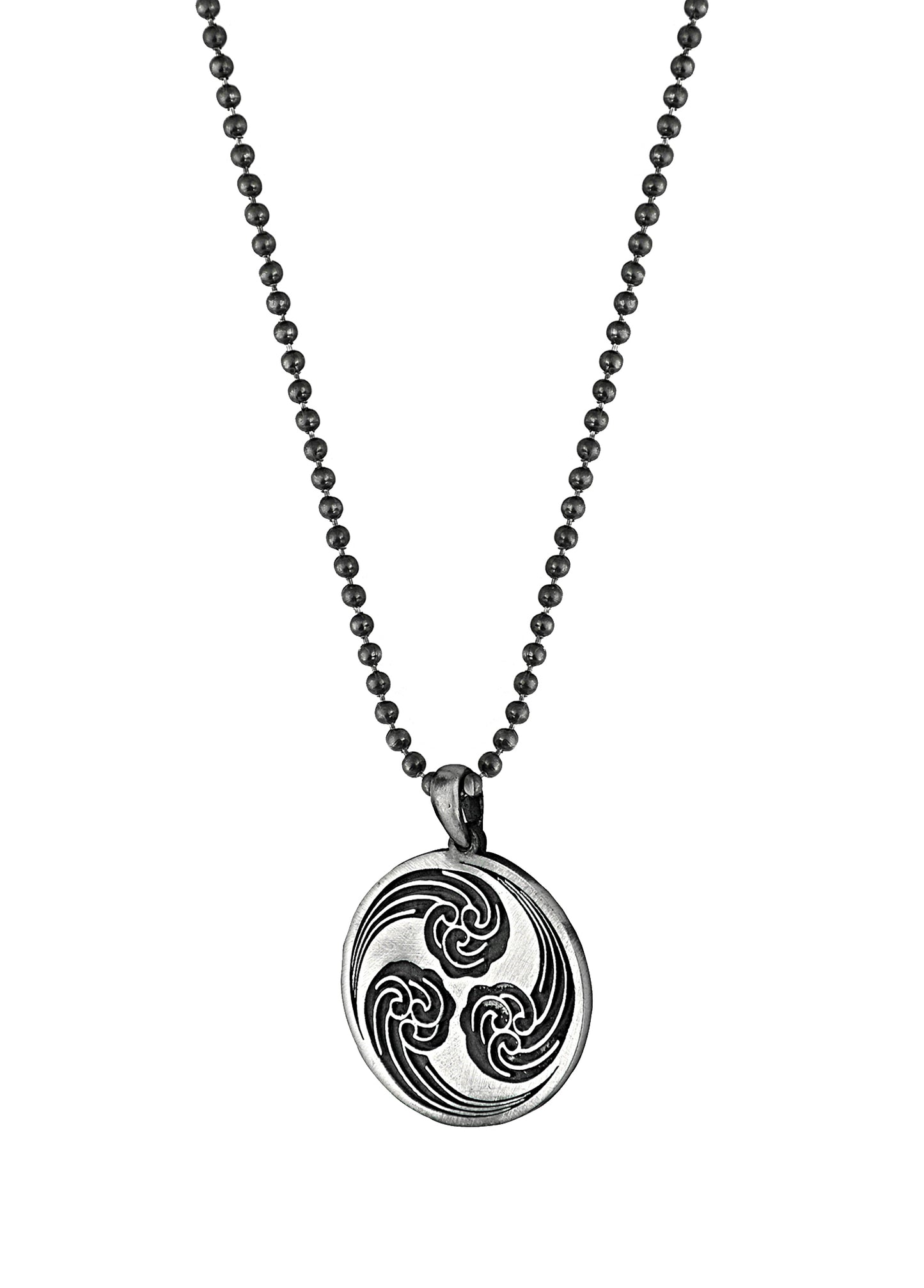 Men’s Mono Waves Silver Necklace