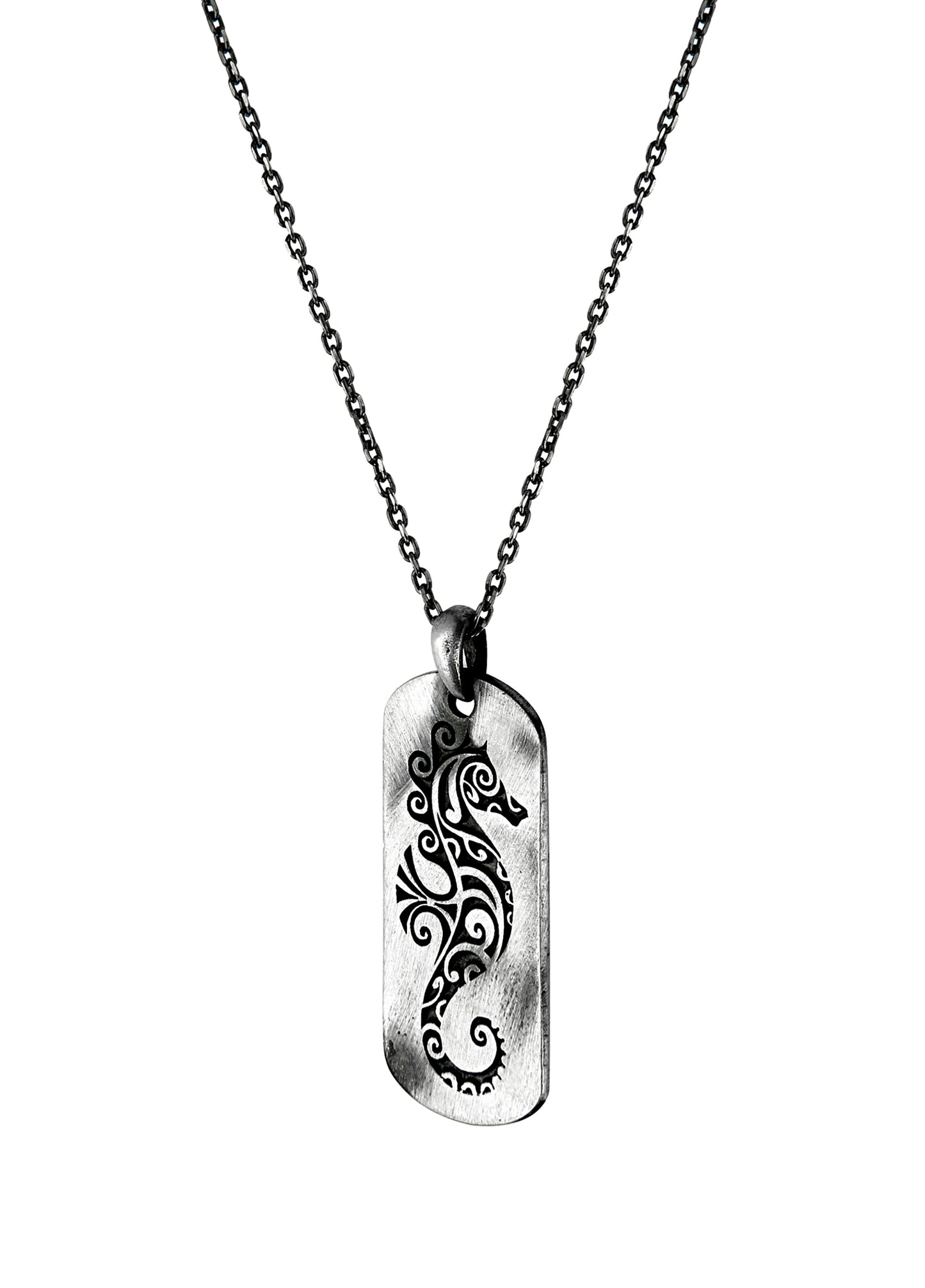 Men’s Seahorse Silver Necklace