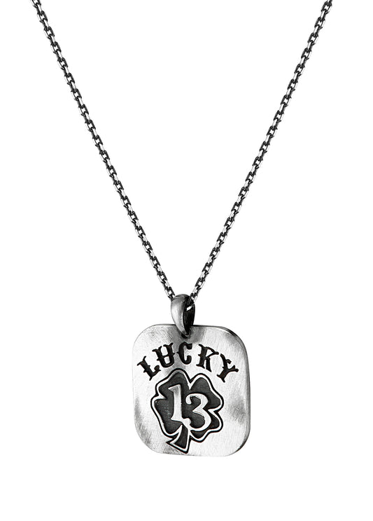 Men’s Lucky 13 Silver Necklace