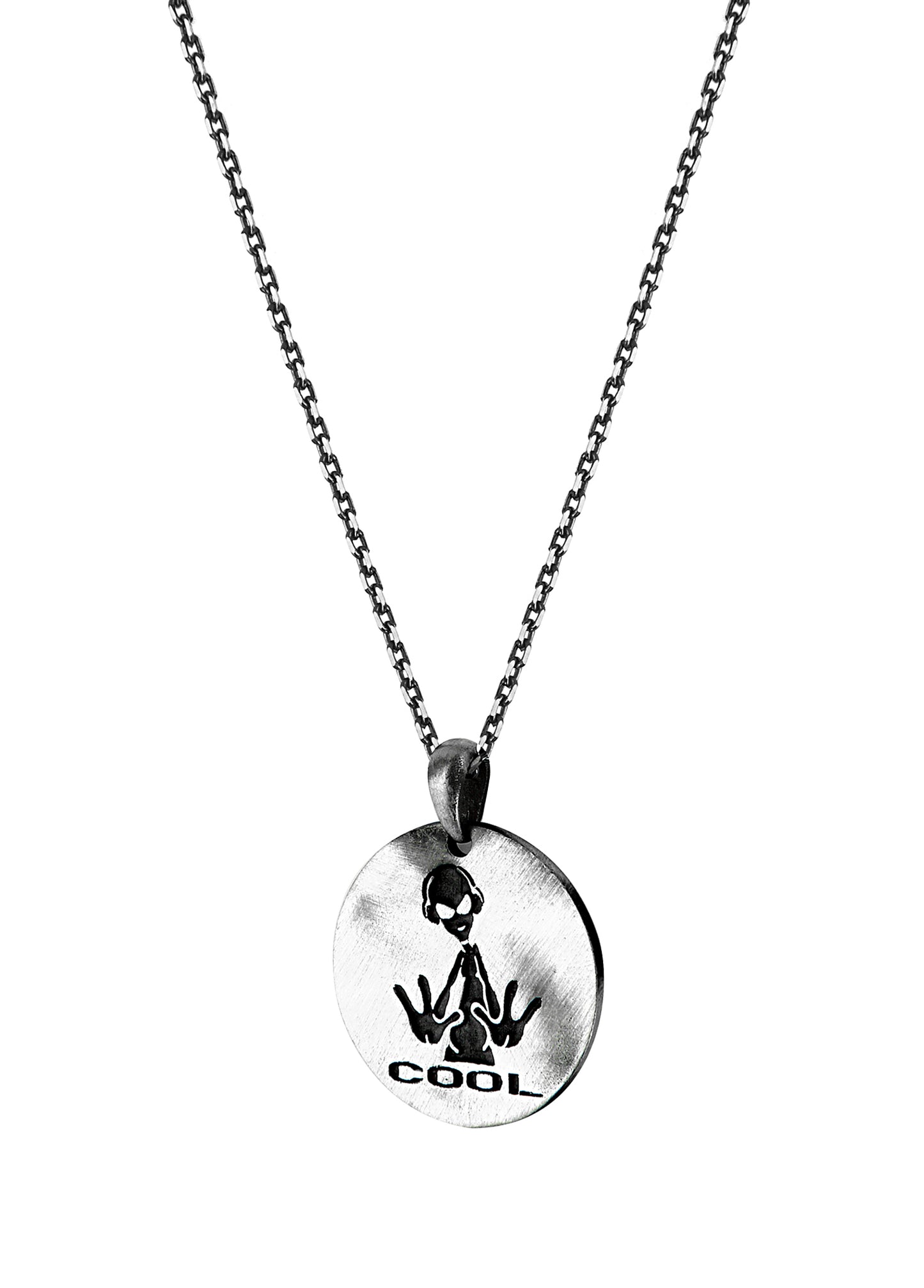 Men’s Cool Alien Silver Necklace