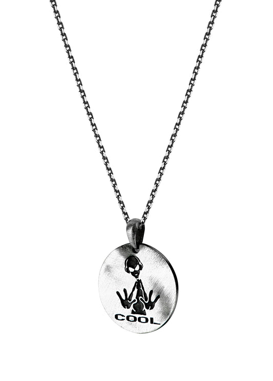 Men’s Cool Alien Silver Necklace