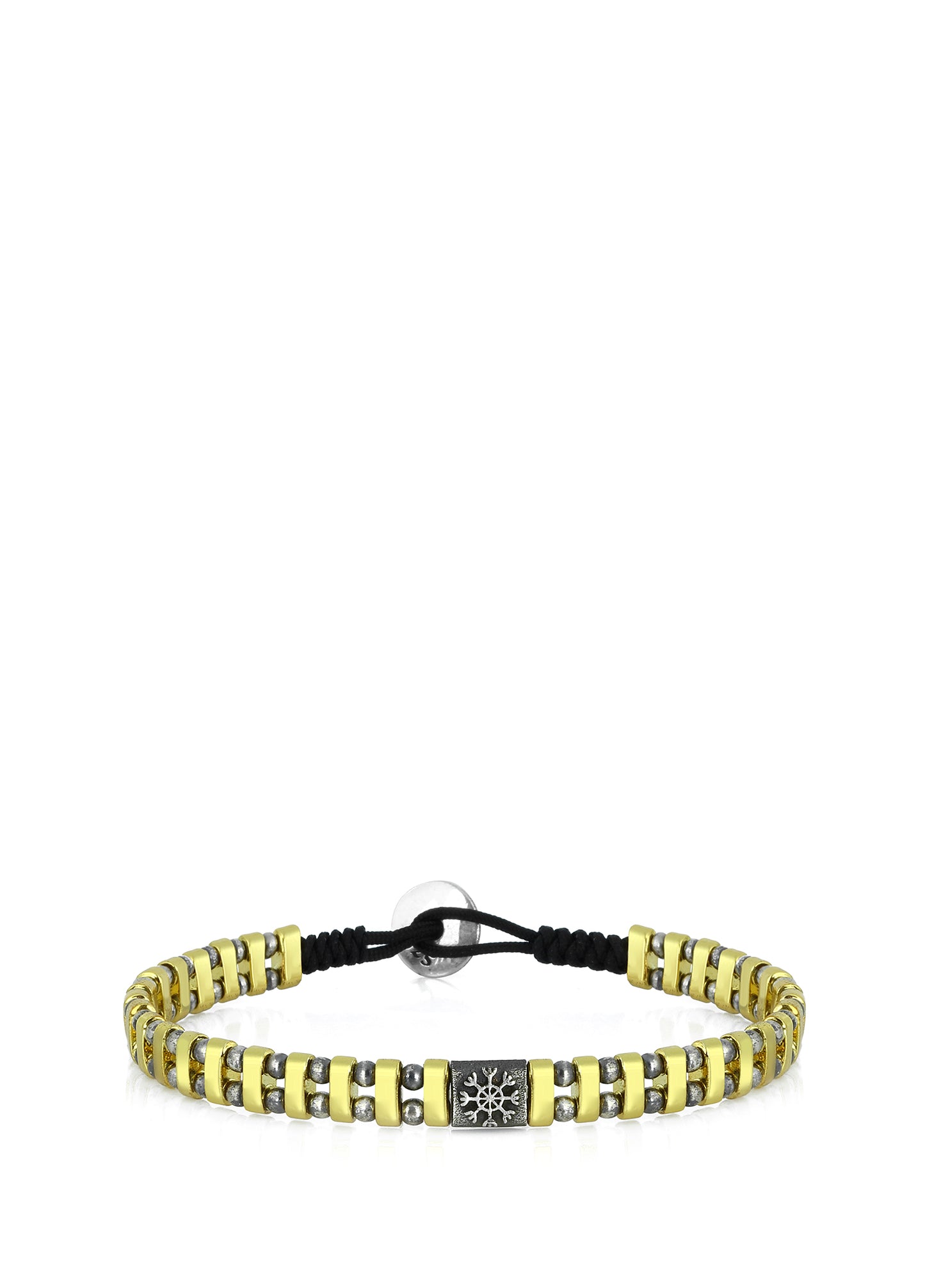 Men’s Dream Viking Sm Hematit Gold Silver Bracelet