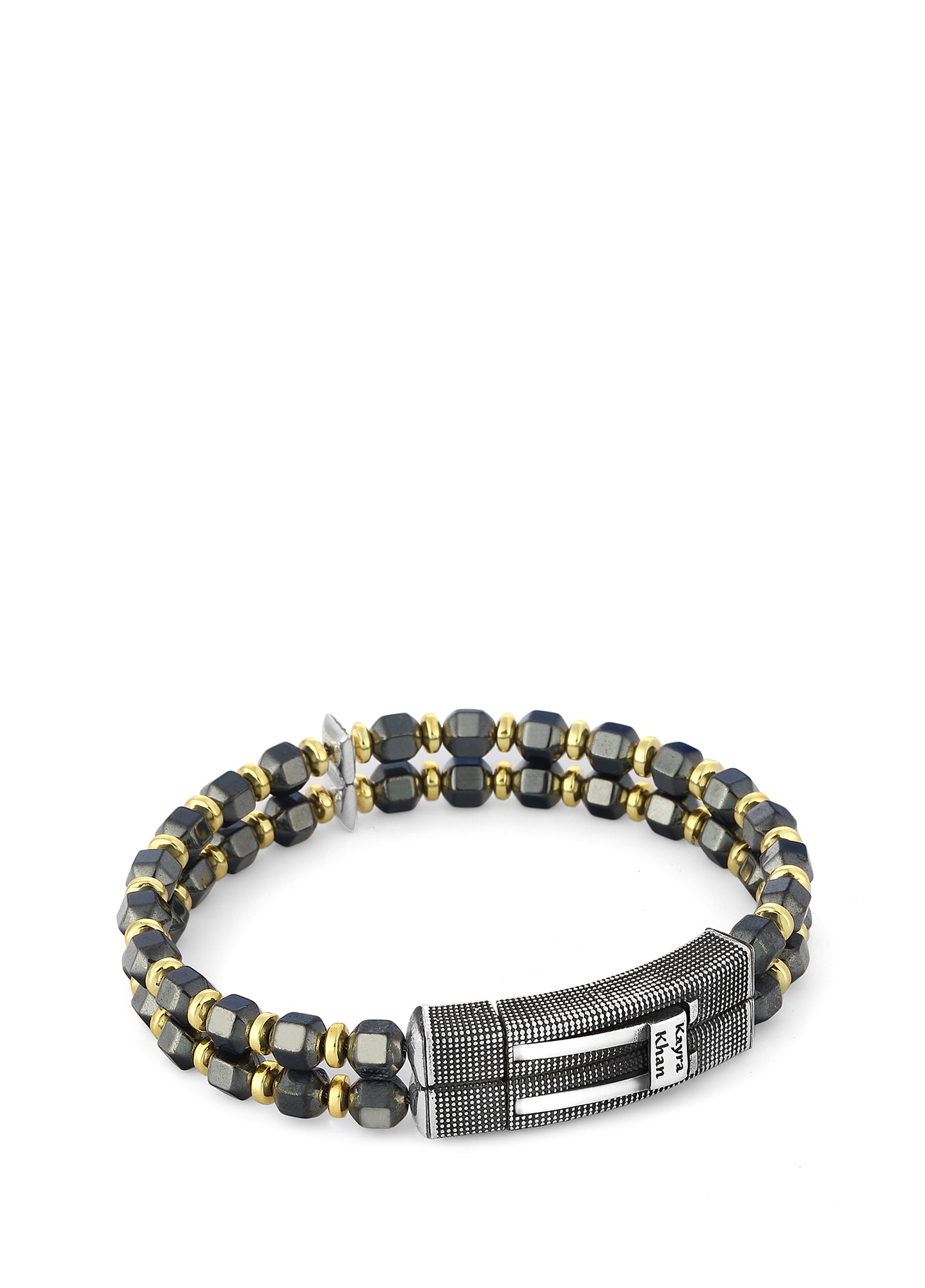 Men’s Smoke Grey Silver Bracelet 2