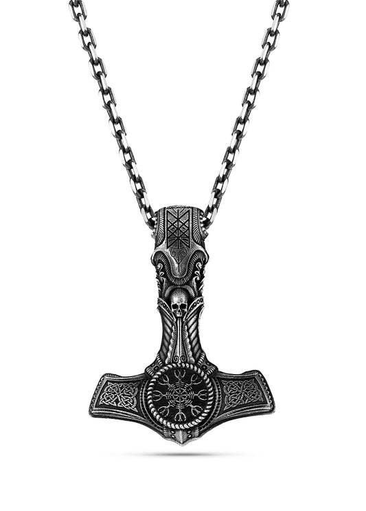 Men’s Thor Hammer Silver Necklace