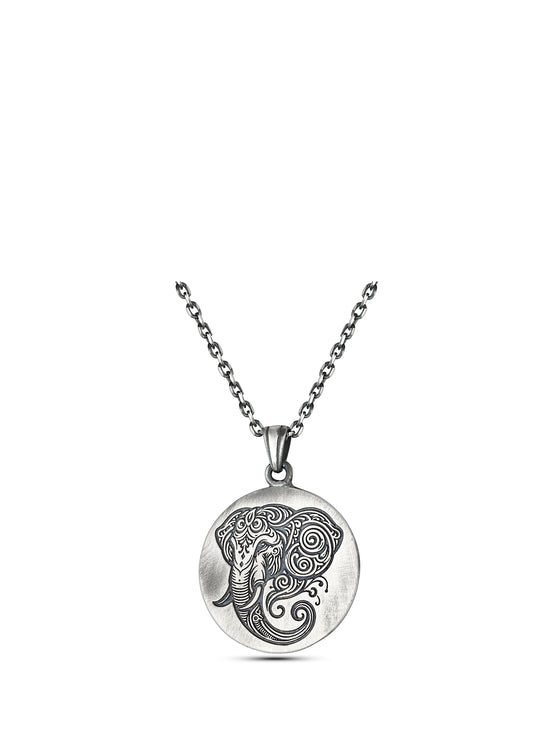 Men’s Elephant Silver Necklace