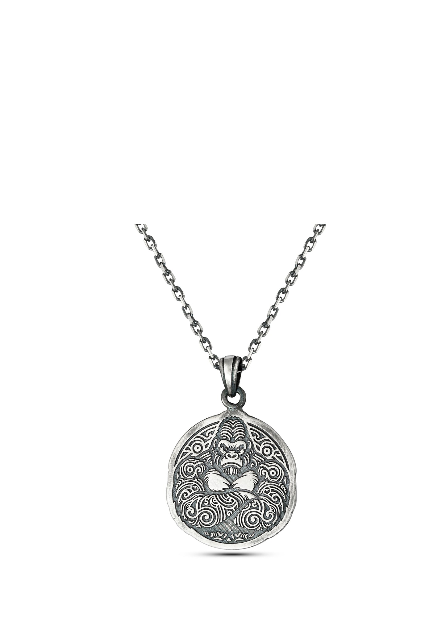 Men’s Gorilla Silver Necklace