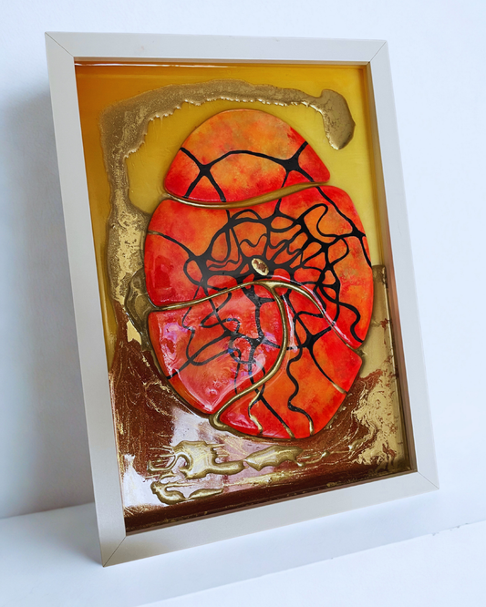 Transcendence Series ‘’Deepen’’ 32 x 23 x 3.5 cm Handmade Ceramic & Mixed Media Sculpture