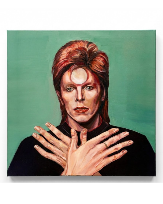 David Bowie 60×60cm Figurative Expressionism Surrealism Oil Painting