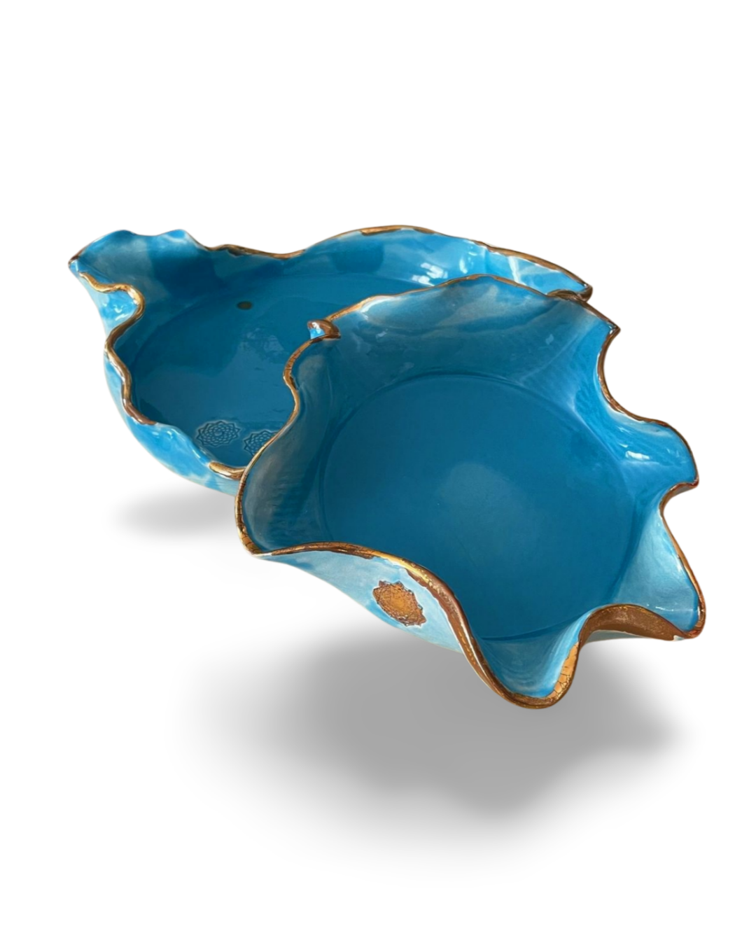 Lotus Plate Set of 2 Handmade Ceramic Decoration