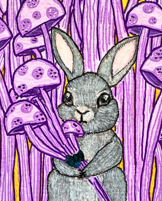 A Bouquet 34.5x27cm Neo-Organic Surrealist Painting