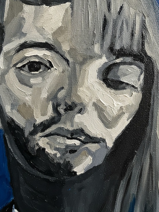 Adam & Eve - 90×90cm Figurative Contemporary Expressionism Oil Painting