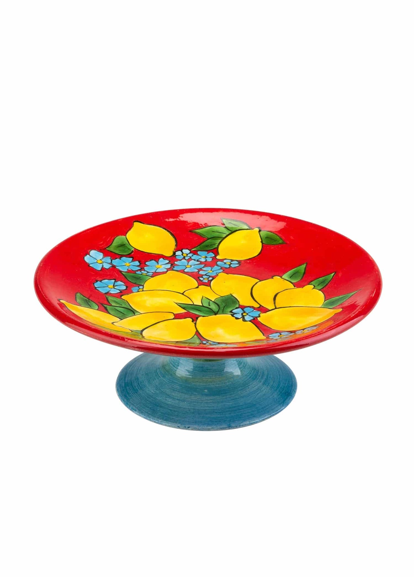 Amalfi Coast Handmade Red Ceramic Cake Stand (18 cm)