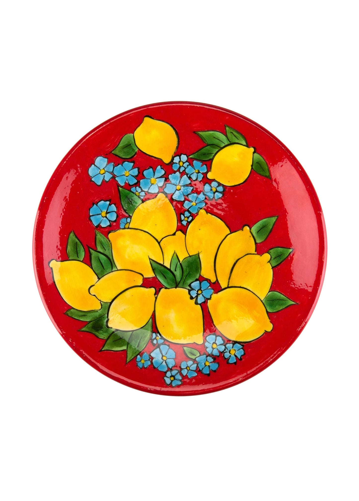 Amalfi Coast Handmade Red Ceramic Cake Stand (18 cm)