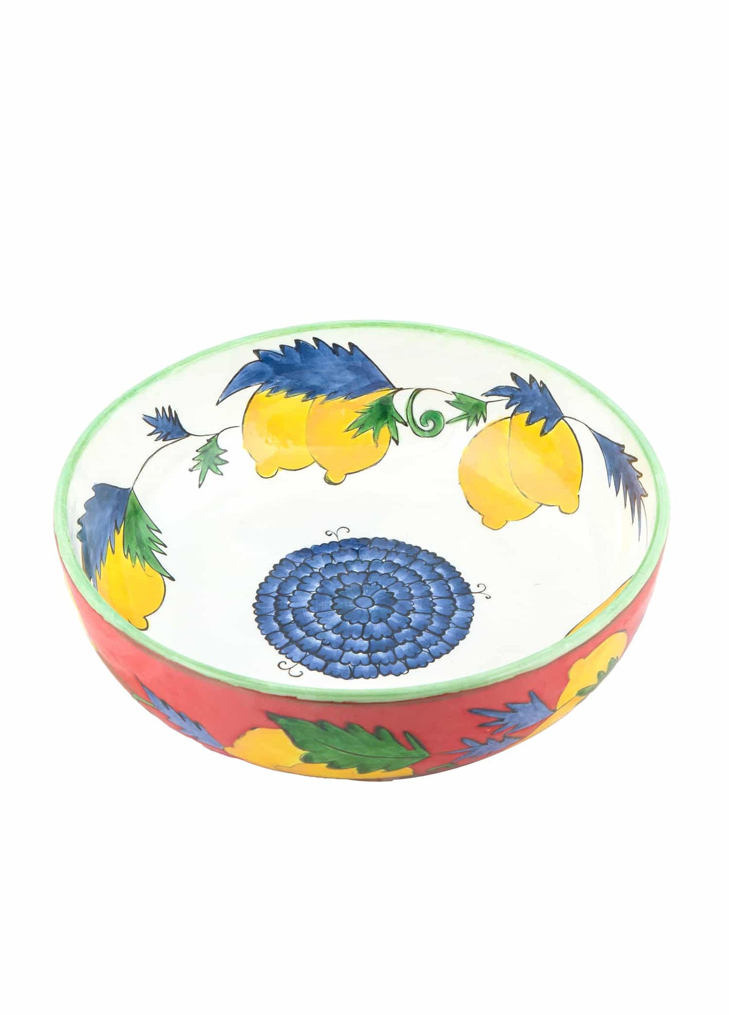 Amalfi Coast Handmade Red Ceramic Salad Bowl (28 cm)