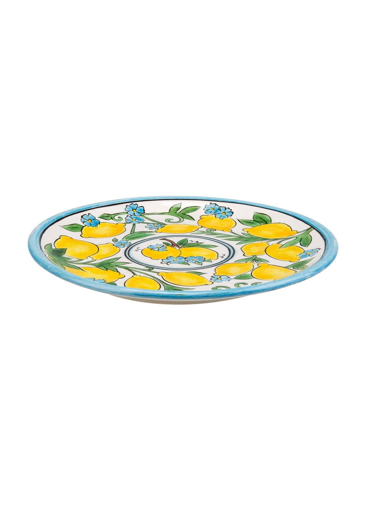 Amalfi Coast Handmade White Ceramic Dinner Plate (30 cm)