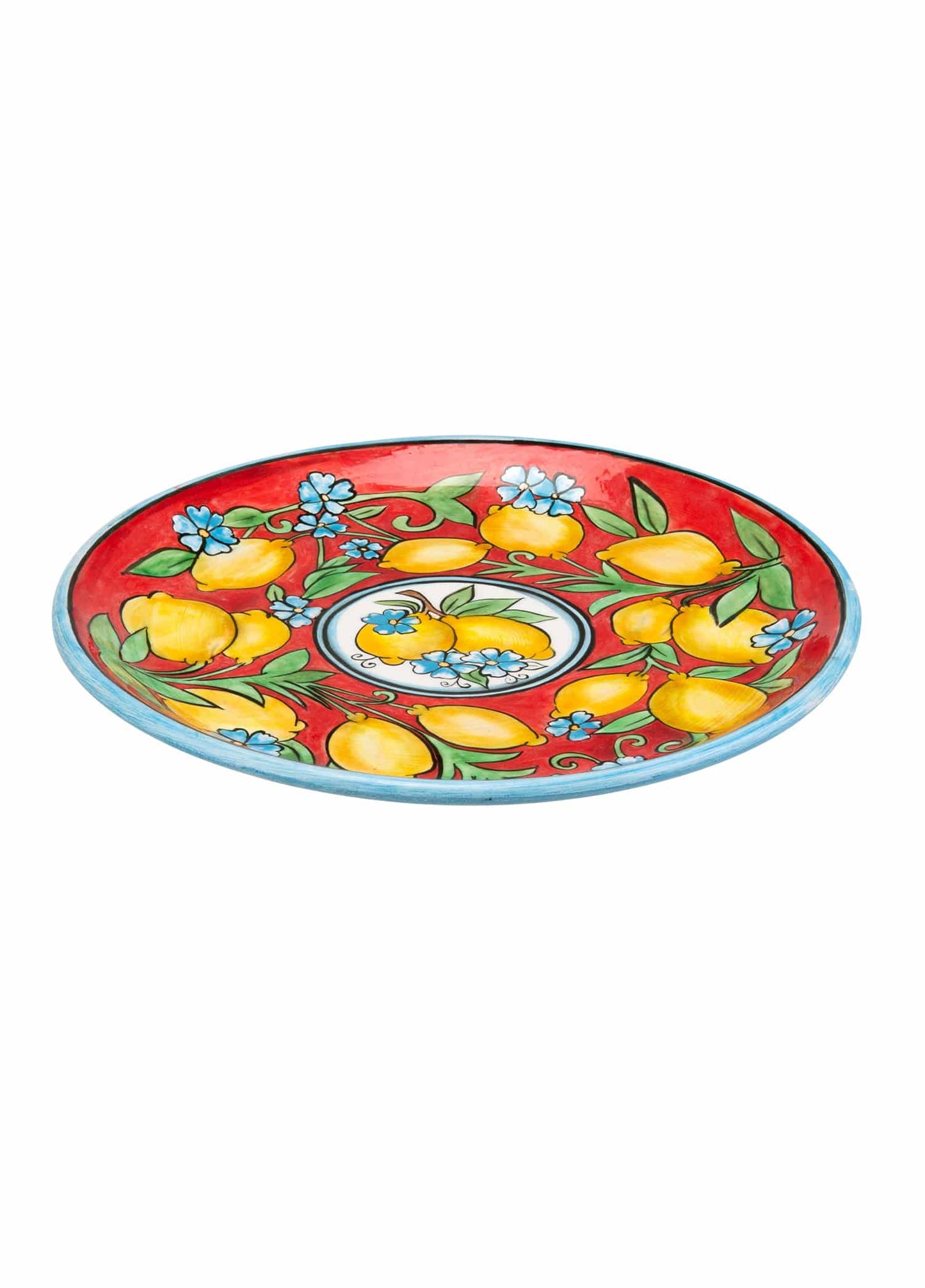 Amalfi Coast Handmade Red Ceramic Dinner Plate (30 cm)