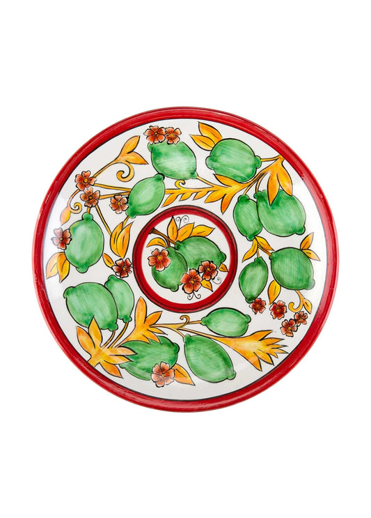 Amalfi Coast Handmade Lime Ceramic Dinner Plate (30 cm)