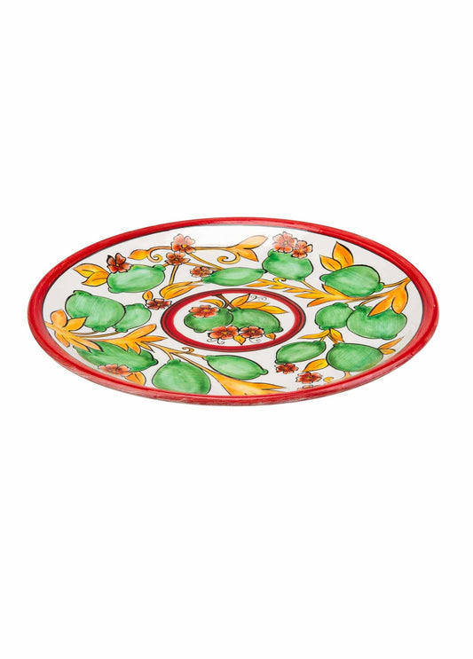Amalfi Coast Handmade Lime Ceramic Dinner Plate (30 cm)