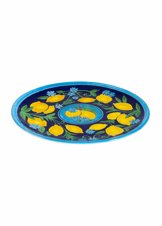 Amalfi Coast Handmade Blue Ceramic Dinner Plate (30 cm)