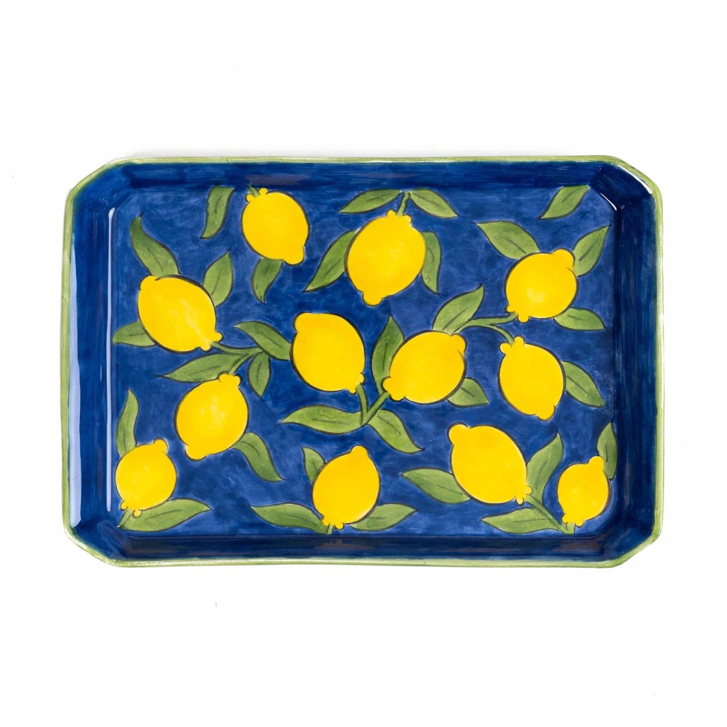 Amalfi Coast Handmade Cobalt Rectangular Ceramic Tray