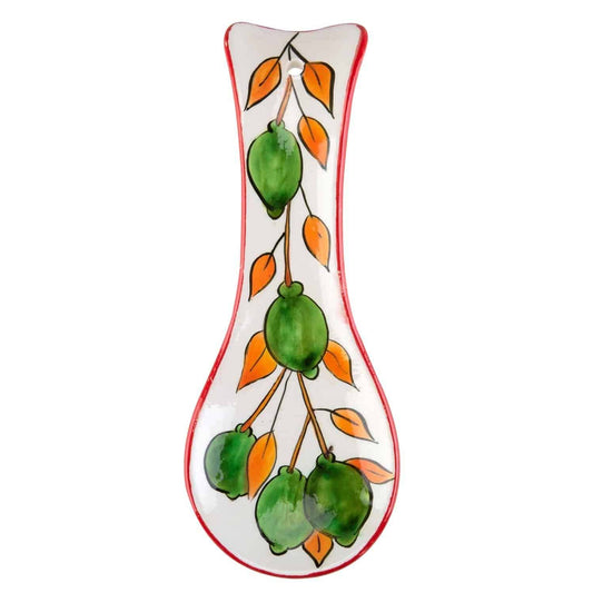Amalfi Coast Handmade Lime Ceramic Spoon Holder (15 cm)