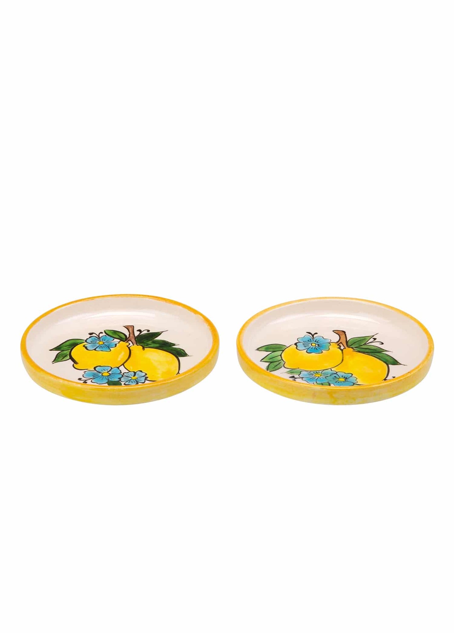 Amalfi Coast Handmade Lemon Pattern Ceramic Mini Plate (12 cm)