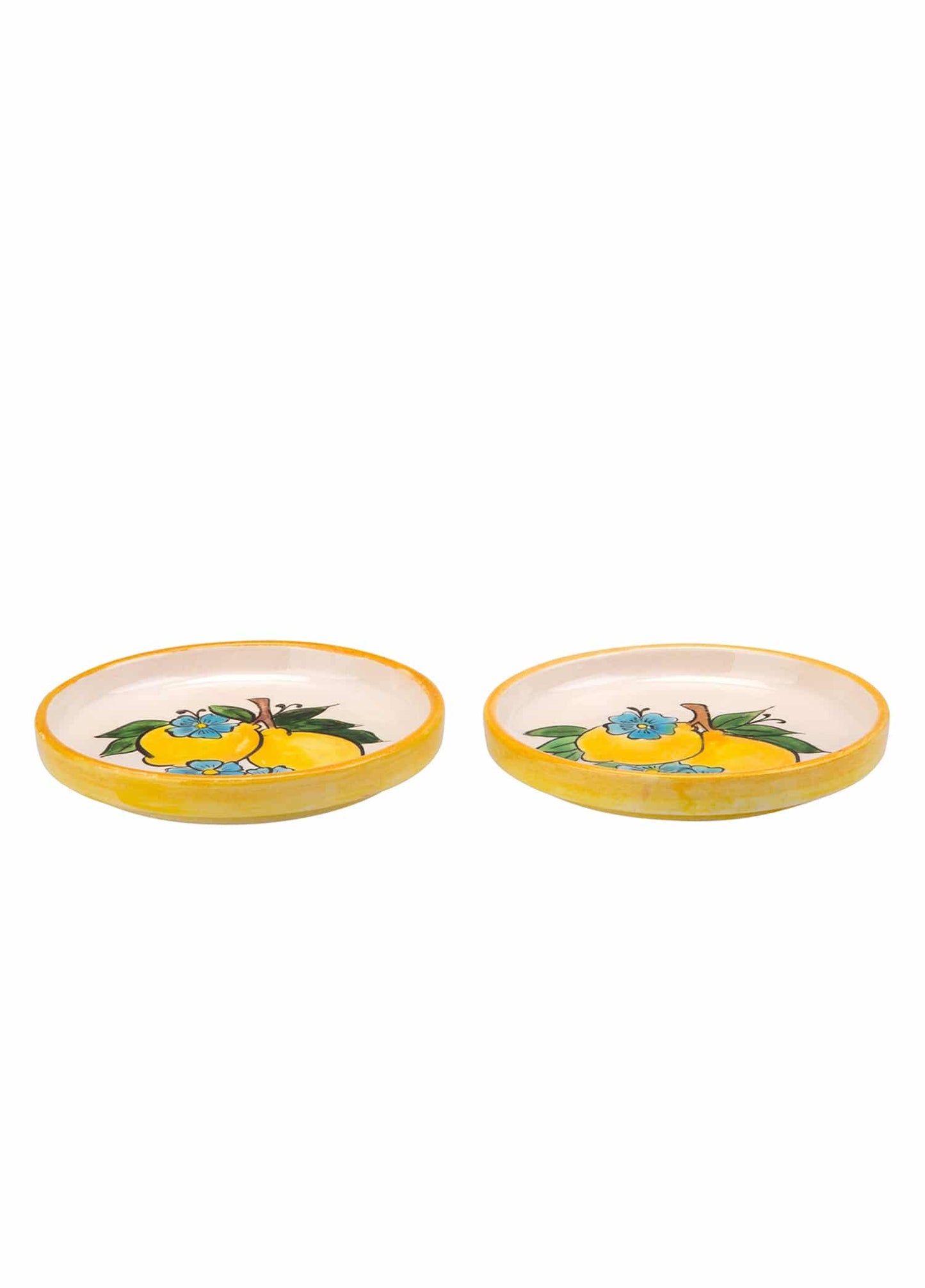 Amalfi Coast Handmade Lemon Pattern Ceramic Mini Plate (12 cm)