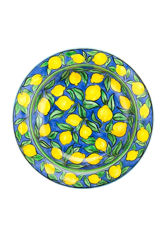 Amalfi Coast Handmade Blue Maxi Salad Bowl (35 cm)