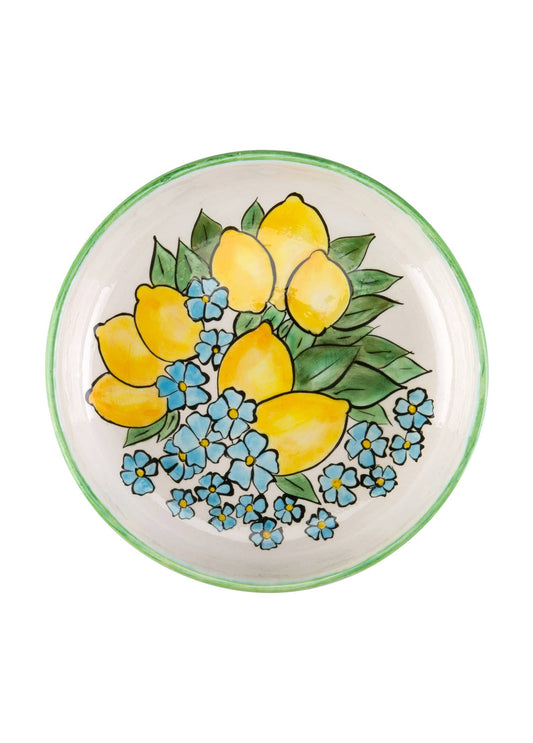 Amalfi Coast Handmade Green-Edged Ceramic Cake Stand (15 cm)