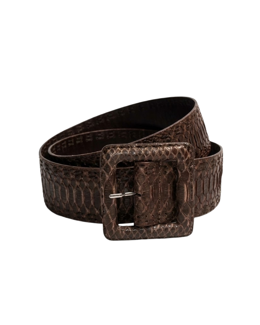 Anastasia Italian Python Leather Belt