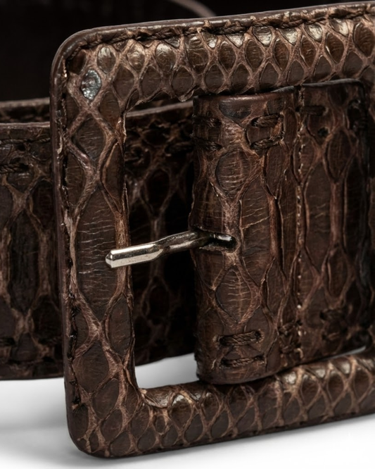 Anastasia Italian Python Leather Belt