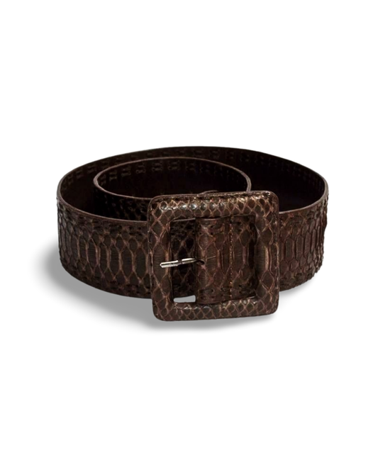 Anastasia Italian Python Leather Belt
