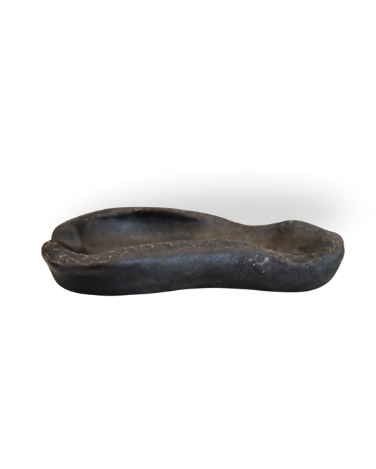 Ashdrop Handmade Black Oval Ceramic Ashtray