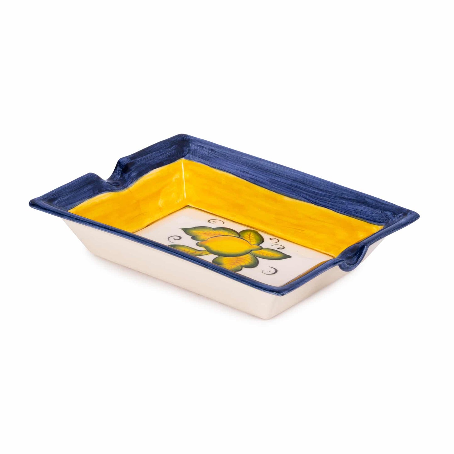 Brava Lemon Handmade Ceramic Blue Cigar Holder