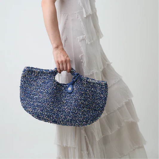 Capri In Classic Blue Basket Tote
