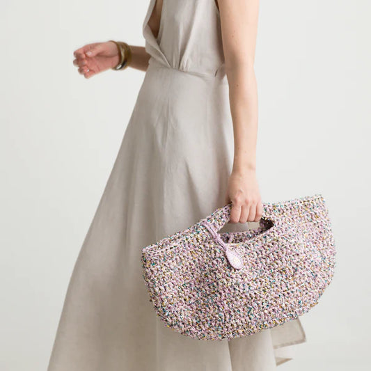 Capri In Lavender Basket Tote