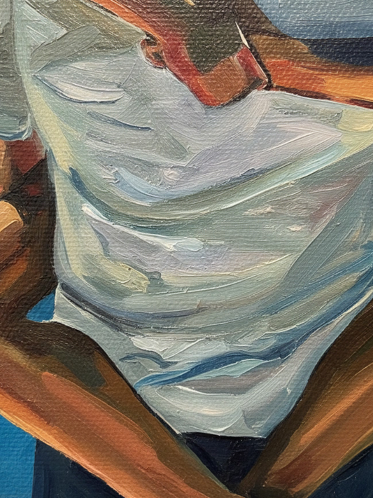 Compassion 50×80cm Figurative Expressionism Surrealism Oil Painting