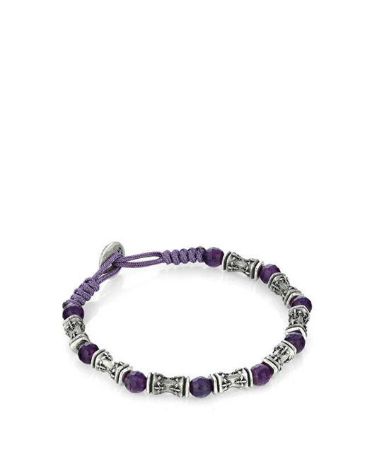 Concave Fleur De Lis Men’s Silver Bracelet