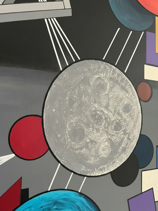 Cosmic Balance 90 × 60 cm Geometric Abstraction Oil Painting On Canvas