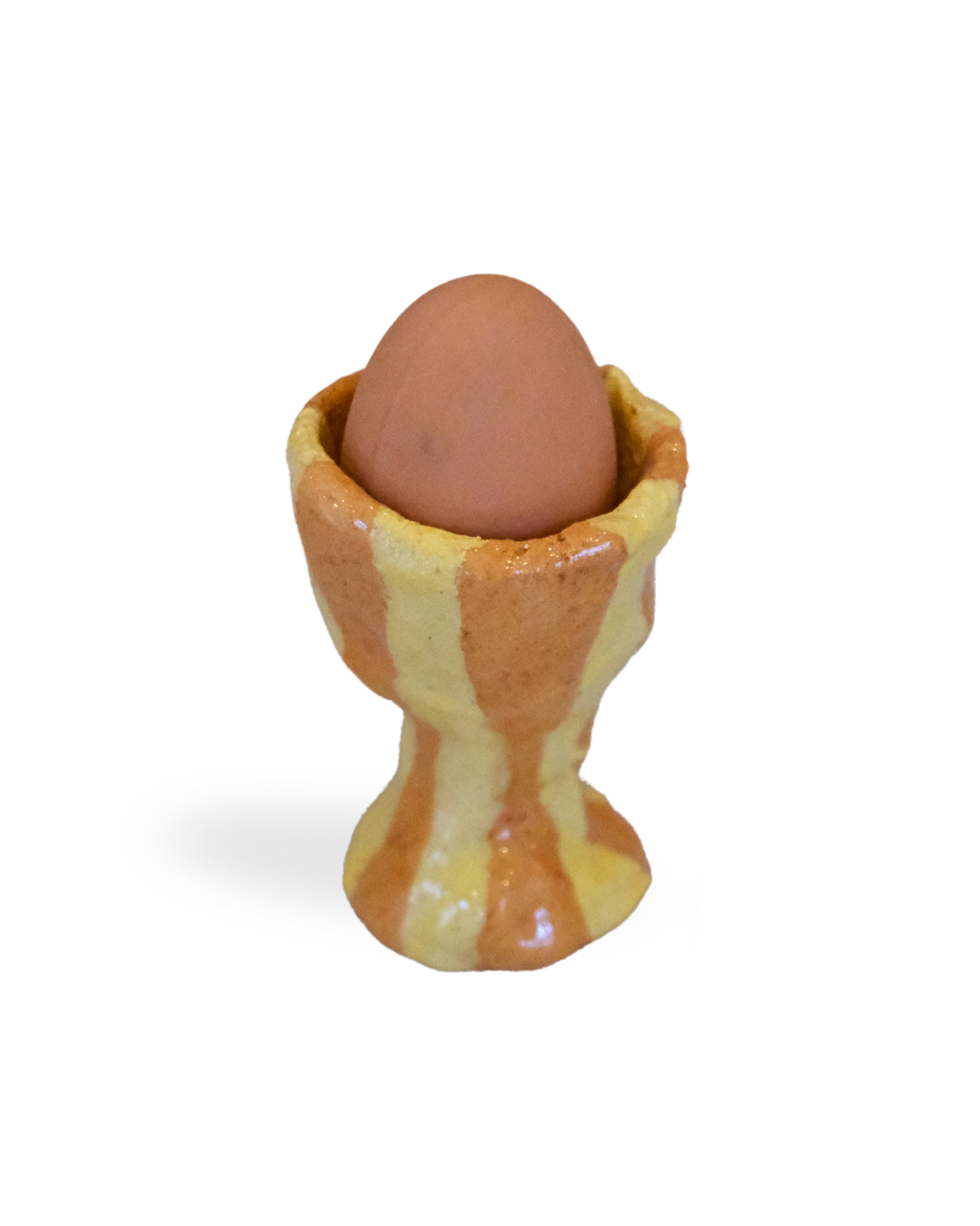 Crackled Egg Cup 8×7 cm Abstract Handmade Ceramic Tableware