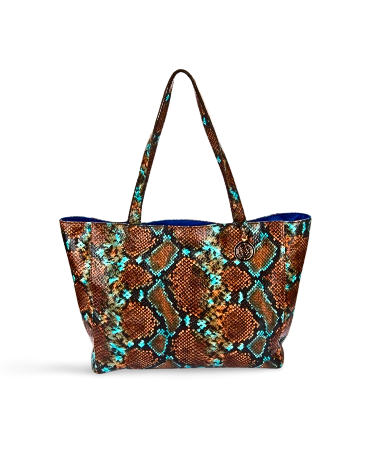 Dakota Italian Python Embossed Leather Handbag