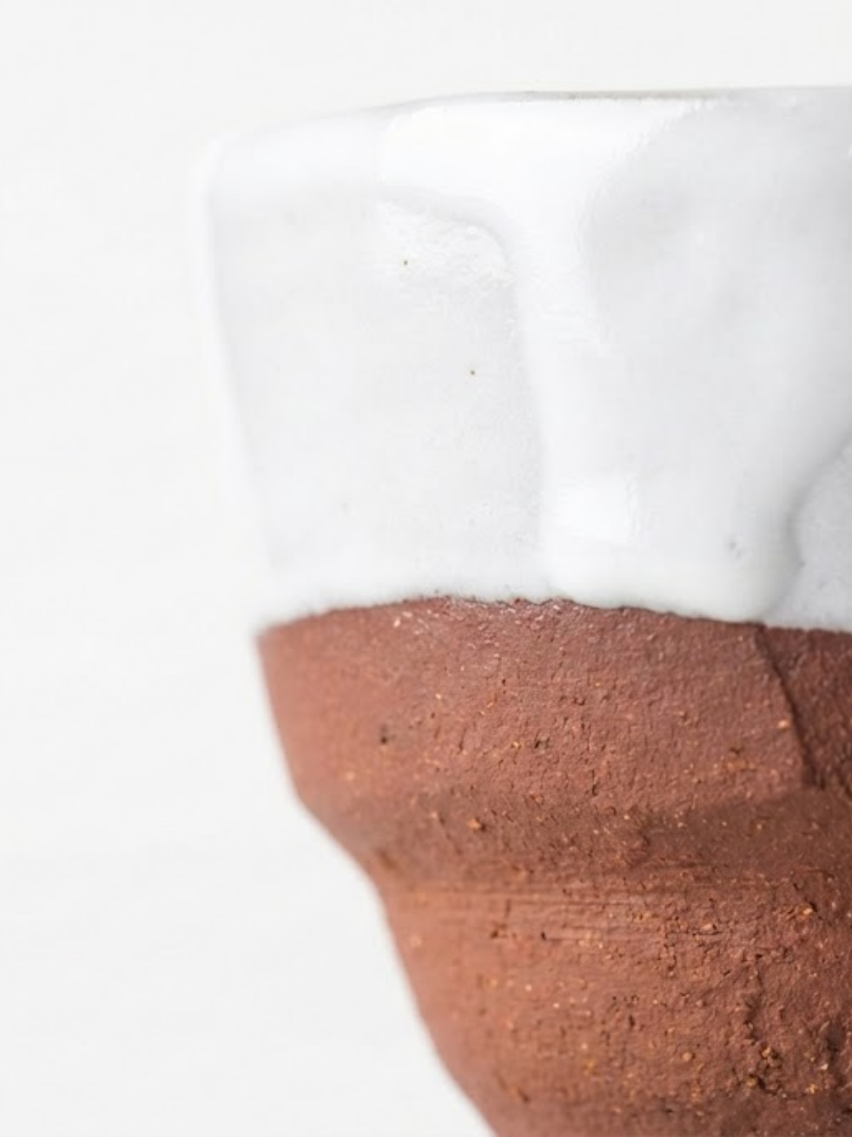 Earthblend Handmade Brown-White Ceramic Shot Cup